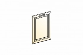 Атланта Дверь глухая L600 (эмаль) (Белый глянец патина золото) в Кодинске - kodinsk.katalogmebeli.com | фото