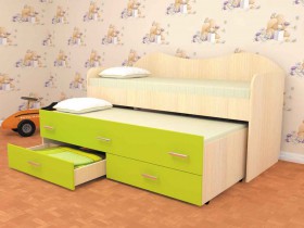Кровать детская Нимфа двухместная 2.0 Венге/Дуб молочный в Кодинске - kodinsk.katalogmebeli.com | фото 2