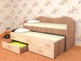 Кровать детская Нимфа двухместная 2.0 Венге/Дуб молочный в Кодинске - kodinsk.katalogmebeli.com | фото 3