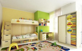 Детская комната Клаксон (Бежевый/корпус Клен) в Кодинске - kodinsk.katalogmebeli.com | фото 3