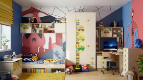 Детская комната Клаксон (Бежевый/корпус Клен) в Кодинске - kodinsk.katalogmebeli.com | фото