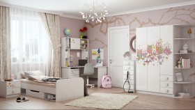 Детская комната Совушки (Белый/корпус Выбеленное дерево) в Кодинске - kodinsk.katalogmebeli.com | фото 5