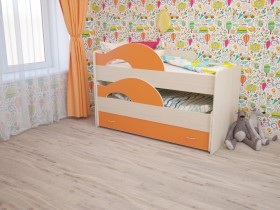 Кровать детская Радуга 1600 Млечный дуб/Венге в Кодинске - kodinsk.katalogmebeli.com | фото 3