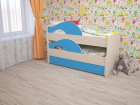 Кровать детская Радуга 1600 Млечный дуб/Венге в Кодинске - kodinsk.katalogmebeli.com | фото 4