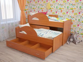 Кровать детская Радуга 1600 Млечный дуб/Венге в Кодинске - kodinsk.katalogmebeli.com | фото 6