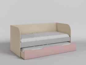 Диван-кровать Грэйси (Розовый/Серый/корпус Клен) в Кодинске - kodinsk.katalogmebeli.com | фото 1