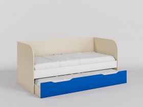Диван-кровать Скай (Синий/Белый/корпус Клен) в Кодинске - kodinsk.katalogmebeli.com | фото