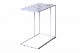 Журнальный столик Stone 018 (Прямоугольный) Металл/Керамика 500 Белый в Кодинске - kodinsk.katalogmebeli.com | фото