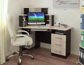 Компьютерный стол Каспер (венге/лоредо) в Кодинске - kodinsk.katalogmebeli.com | фото