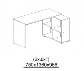 Компьютерный стол угловой СКМУ-3 дуб сонома/белый в Кодинске - kodinsk.katalogmebeli.com | фото 3