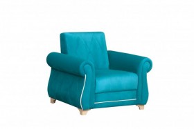 Кресло для отдыха Порто (велюр киви бирюза / микровельвет крем) в Кодинске - kodinsk.katalogmebeli.com | фото