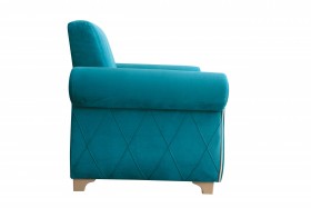 Кресло для отдыха "Порто" (велюр киви бирюза / микровельвет крем) в Кодинске - kodinsk.katalogmebeli.com | фото 6