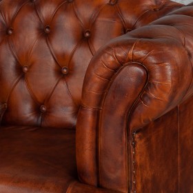 Кресло кожаное Лофт Честер-Нью (Коричневый, Рыжий) в Кодинске - kodinsk.katalogmebeli.com | фото 4