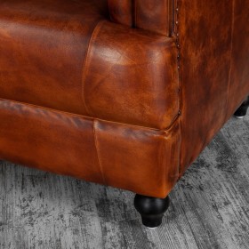 Кресло кожаное Лофт Честер-Нью (Коричневый, Рыжий) в Кодинске - kodinsk.katalogmebeli.com | фото 8