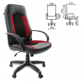 Кресло офисное BRABIX Strike EX-525 (черно-красный) в Кодинске - kodinsk.katalogmebeli.com | фото 1