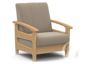Кресло для отдыха Омега (бук лак/CATANIA LATTE) в Кодинске - kodinsk.katalogmebeli.com | фото 1