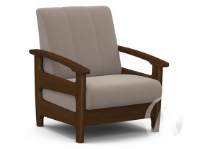 Кресло для отдыха Омега (орех лак/CATANIA COCOA) в Кодинске - kodinsk.katalogmebeli.com | фото