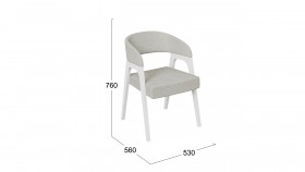 Кресло «Техас 1» (Белый матовый/Шенилл Estetica Moonstone №221) в Кодинске - kodinsk.katalogmebeli.com | фото 2