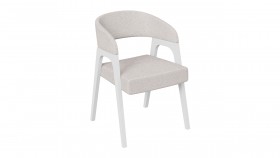 Кресло «Техас 1» (Белый матовый/Шенилл Estetica Vanille №220) в Кодинске - kodinsk.katalogmebeli.com | фото 1