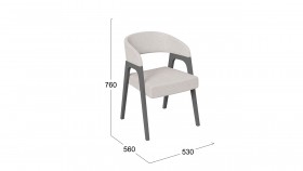 Кресло «Техас 1» (Графит/Шенилл Estetica Vanille №220) в Кодинске - kodinsk.katalogmebeli.com | фото 2