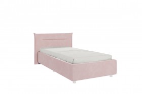 Кровать 0.9 Альба с основанием (Нежно-розовый велюр) в Кодинске - kodinsk.katalogmebeli.com | фото