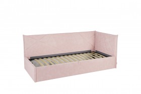 Кровать 0.9 Бест Тахта (Нежно-розовый велюр) в Кодинске - kodinsk.katalogmebeli.com | фото 3