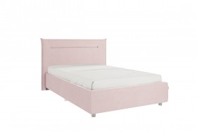 Кровать 1,2 Альба с основанием (Нежно-розовый велюр) в Кодинске - kodinsk.katalogmebeli.com | фото 1