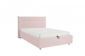 Кровать 1,2 Альба (Нежно-розовый велюр/под-мех) в Кодинске - kodinsk.katalogmebeli.com | фото