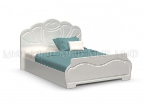 Кровать 1,4м Гармония (Белый/Белый глянец) в Кодинске - kodinsk.katalogmebeli.com | фото