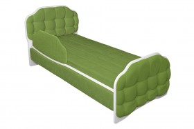 Кровать 160 Атлет 76 Зелёный (мягкий бортик) в Кодинске - kodinsk.katalogmebeli.com | фото 1