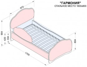 Кровать 160 Гармония 08 Шоколад (мягкий бортик) в Кодинске - kodinsk.katalogmebeli.com | фото 2