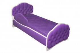 Кровать 160 Гармония 32 Фиолетовый (мягкий бортик) в Кодинске - kodinsk.katalogmebeli.com | фото