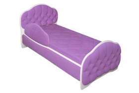 Кровать 160 Гармония 67 Светло-фиолетовый (мягкий бортик) в Кодинске - kodinsk.katalogmebeli.com | фото
