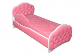 Кровать 160 Гармония 89 Розовый (мягкий бортик) в Кодинске - kodinsk.katalogmebeli.com | фото