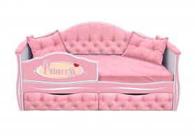 Кровать 160 серии Иллюзия 2 ящика 15 Бледно-розовый (подушки) в Кодинске - kodinsk.katalogmebeli.com | фото