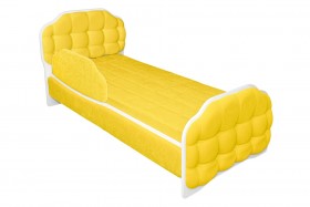 Кровать 180 Атлет 74 жёлтый (мягкий бортик) в Кодинске - kodinsk.katalogmebeli.com | фото