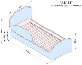 Кровать 180 Атлет 74 жёлтый (мягкий бортик) в Кодинске - kodinsk.katalogmebeli.com | фото 2
