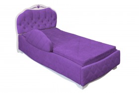 Кровать 190 Гармония Lux 32 Фиолетовый (мягкий бортик) в Кодинске - kodinsk.katalogmebeli.com | фото