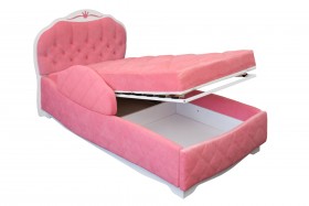 Кровать 190 Гармония Lux 32 Фиолетовый (мягкий бортик) в Кодинске - kodinsk.katalogmebeli.com | фото 2