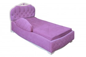 Кровать 190 Гармония Lux 67 Светло-фиолетовый (мягкий бортик) в Кодинске - kodinsk.katalogmebeli.com | фото 1
