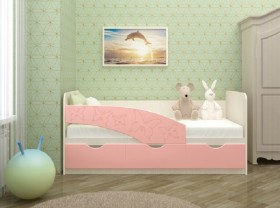 Кровать Бабочки 1,6м (Розовый металлик) в Кодинске - kodinsk.katalogmebeli.com | фото 1