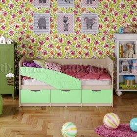 Кровать Бабочки 1,6м (Салат матовый) в Кодинске - kodinsk.katalogmebeli.com | фото