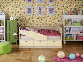 Кровать Бабочки 1,6м (Ваниль матовый) в Кодинске - kodinsk.katalogmebeli.com | фото
