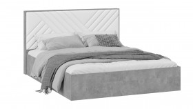 Кровать без ПМ «Хилтон» Тип 1 Ателье светлый/Белый в Кодинске - kodinsk.katalogmebeli.com | фото 1