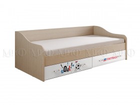 Кровать Boy Вега 0,9 м (Дуб беленый/Белый глянец/фотопечать) в Кодинске - kodinsk.katalogmebeli.com | фото 1