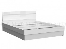 Кровать Челси 1400 (Белый/Белый глянец) в Кодинске - kodinsk.katalogmebeli.com | фото