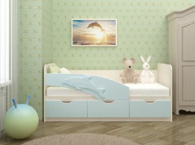Кровать детская 1,6м Дельфин (Розовый металлик) в Кодинске - kodinsk.katalogmebeli.com | фото