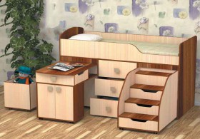 Кровать детская Фея 1.6 Венге/Дуб молочный в Кодинске - kodinsk.katalogmebeli.com | фото 5