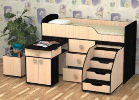 Кровать детская Фея 1.6 Венге/Дуб молочный в Кодинске - kodinsk.katalogmebeli.com | фото 6