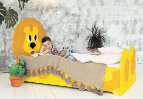 Кровать детская Лева 1.6 Желтый/Оранжевый в Кодинске - kodinsk.katalogmebeli.com | фото